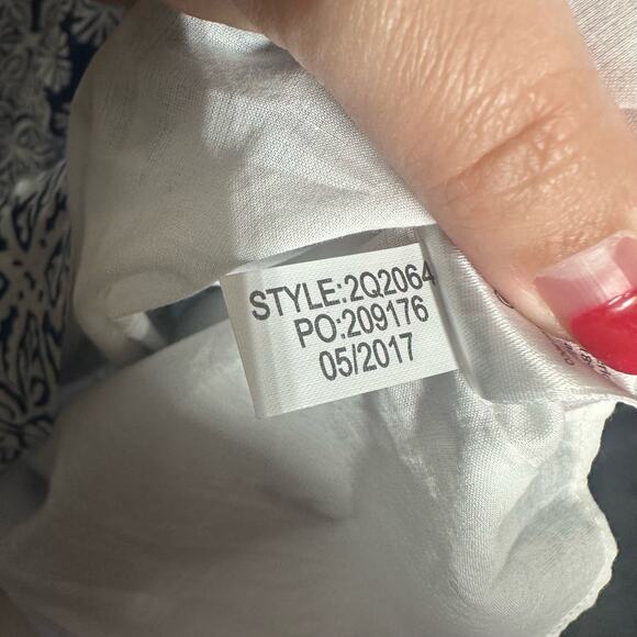 Vineyard Vines Women's Blue Mirrored Leaves Trapeze Tassel Halter Dress Size 4 - Picture 8 of 10